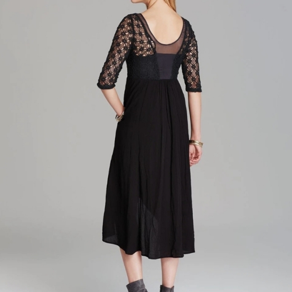 🌷Free People Lonesome Dove Dress In Black - Picture 3 of 10